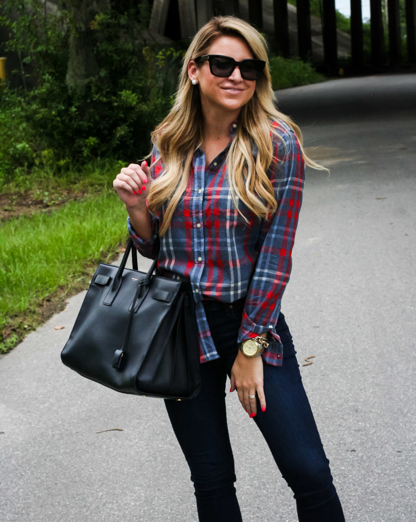how to front tuck a plaid shirt jcrew plaid shirt nordstrom fall plaid shirt-7