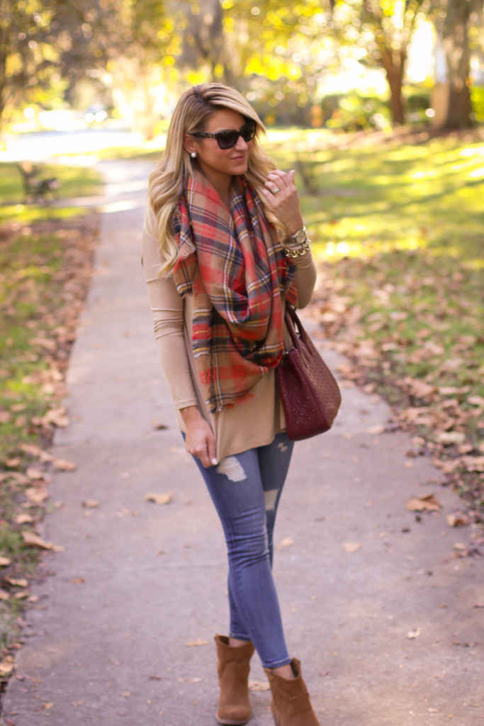 tory burch marion red agate handbag with the perfect plaid scarf nordstrom prada sunglasses with dolce vita grayed boots_-15