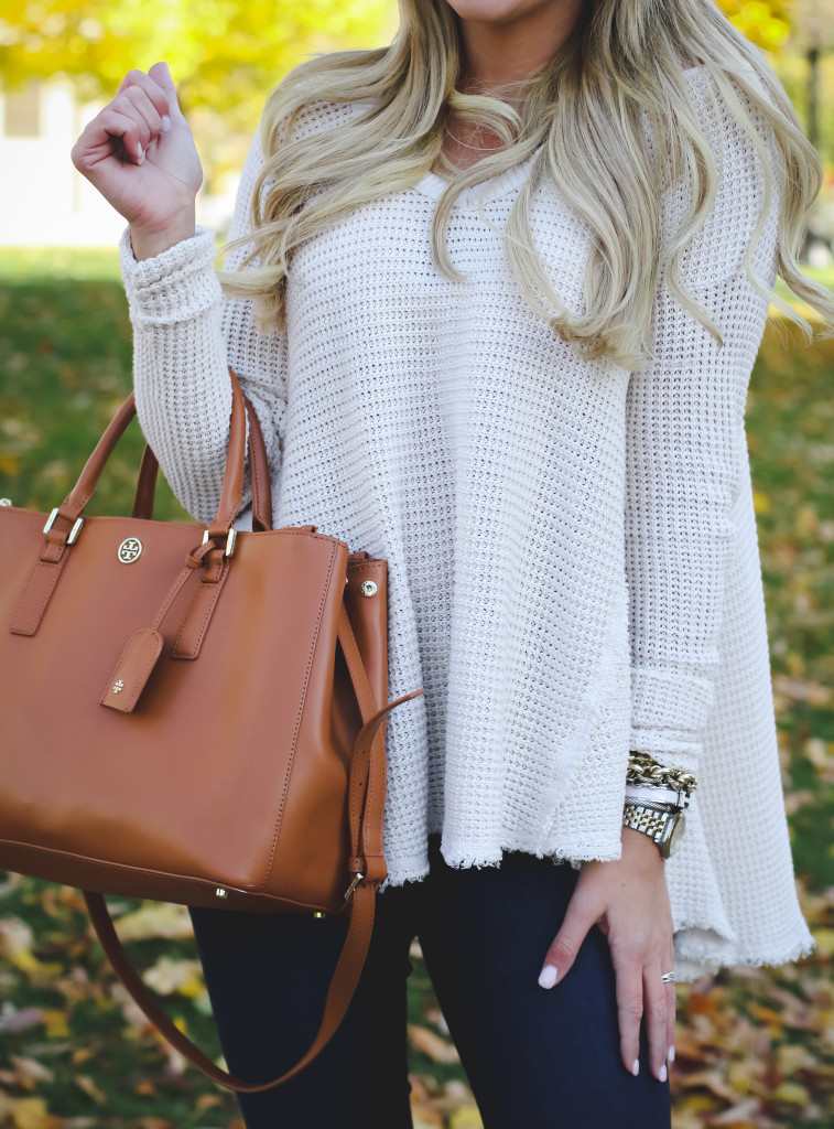 Free People Swing Sweater with Nordstrom Jeans Tory Burch Robinson Handbag and Dolce Vita Booties-11