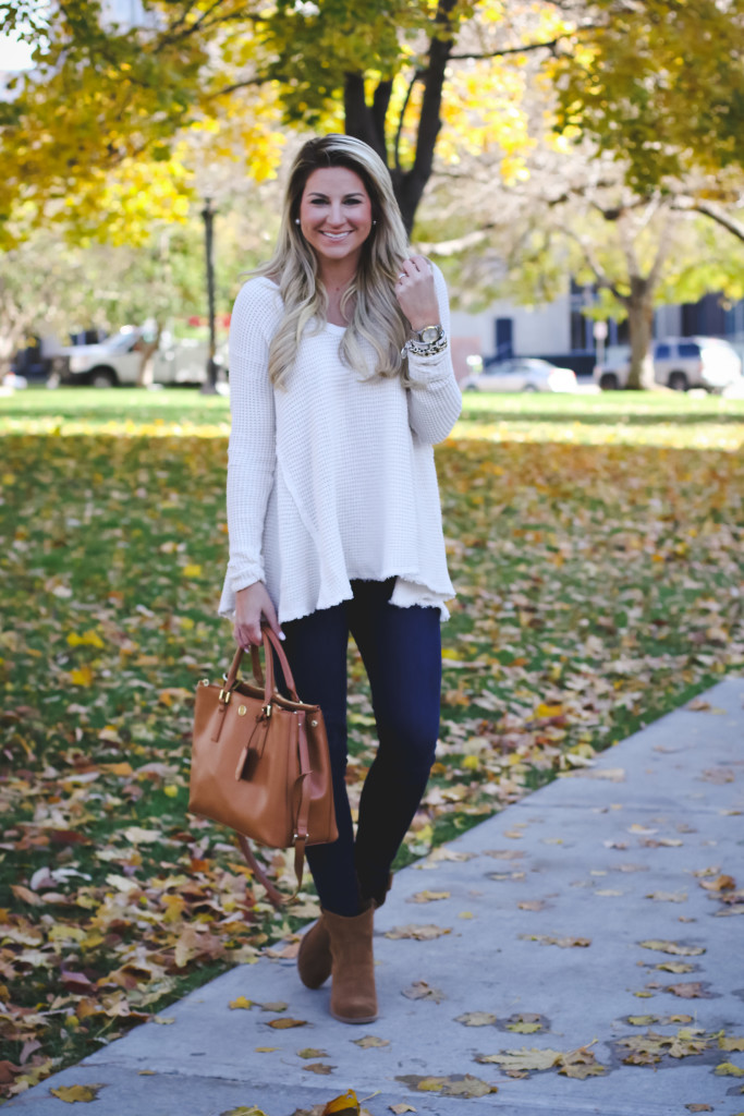 Free People Swing Sweater with Nordstrom Jeans Tory Burch Robinson Handbag and Dolce Vita Booties-6